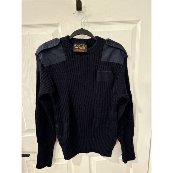 Vintage Approved U.S. Navy Wool Pull Over Sweater Large Howard Uniform Co USA - Picture 1 of 6
